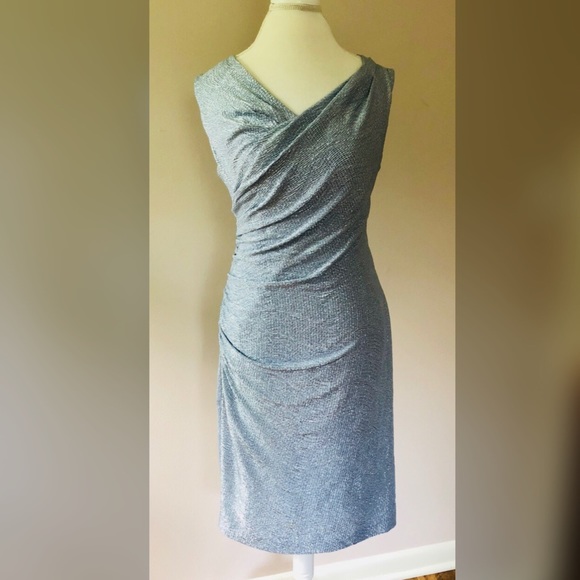 Cache Dresses & Skirts - Gorgeous Caché silver blue cocktail dress